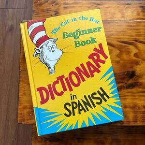 Vintage 1994 Cat In the Hat Beginner Book Dictionary In Spanish Hardcover Book
